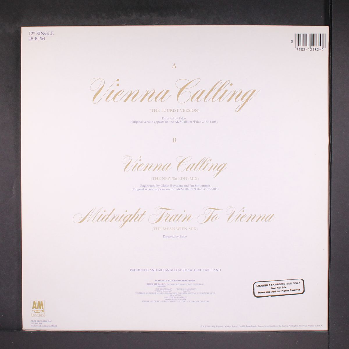 vienna calling / midnight train to vienna by FALCO