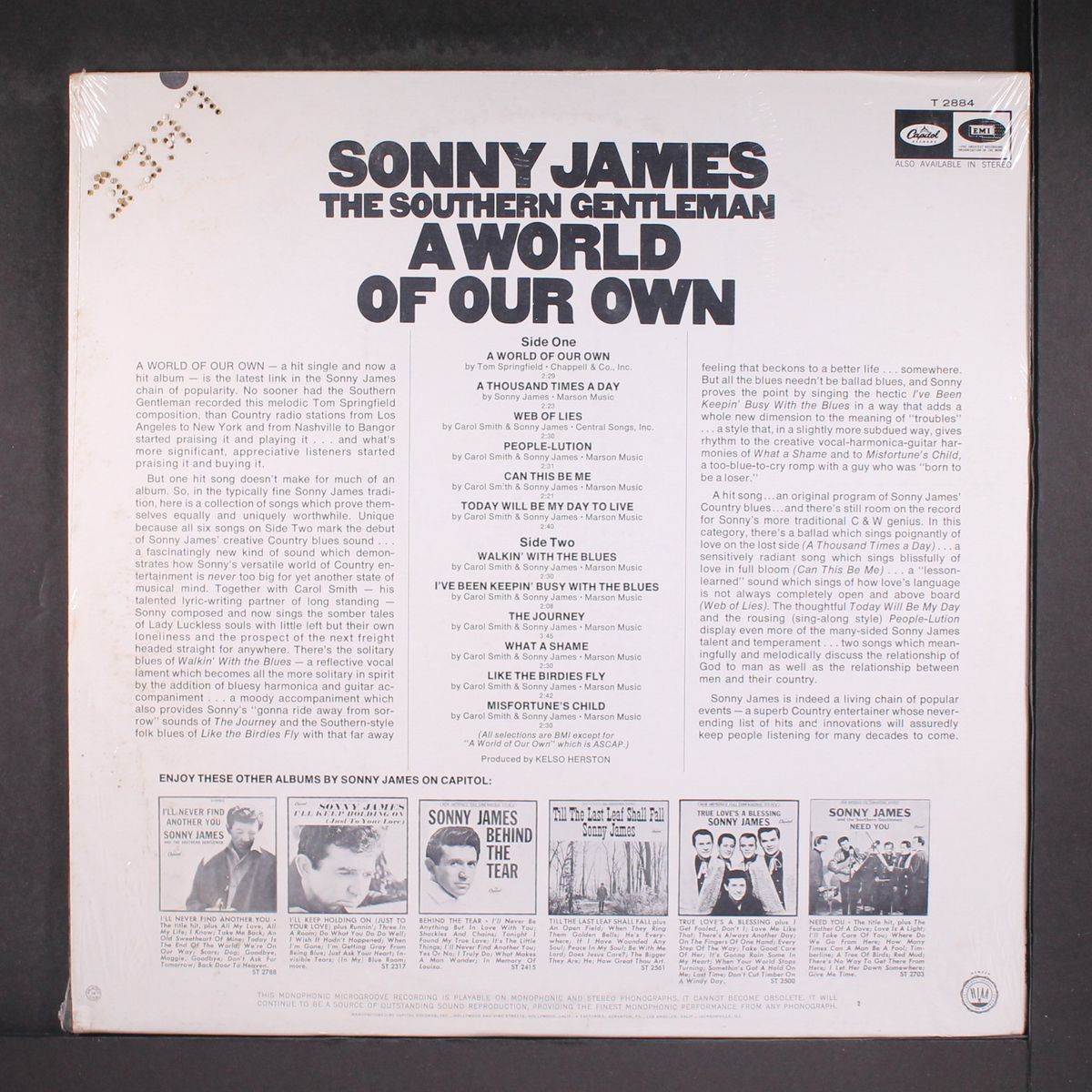 a world of our own by SONNY JAMES