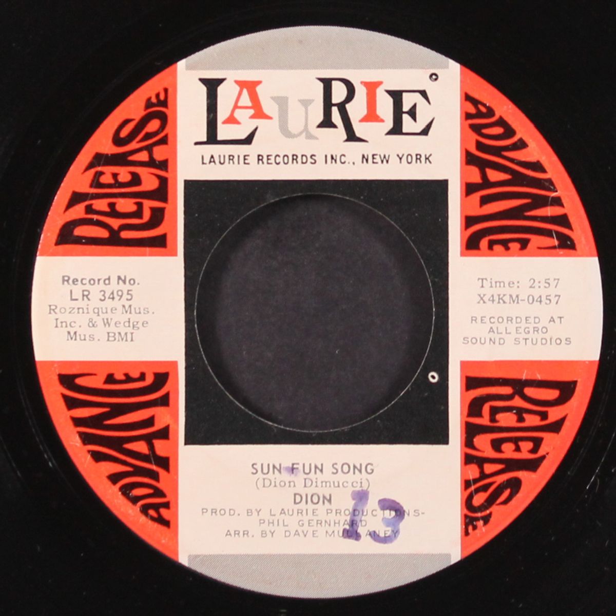 sun fun song / from both sides now by DION