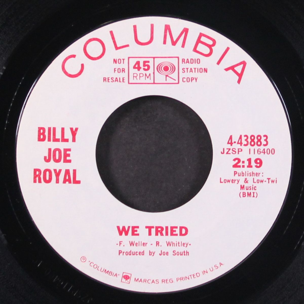 yo-yo / we tried by BILLY JOE ROYAL