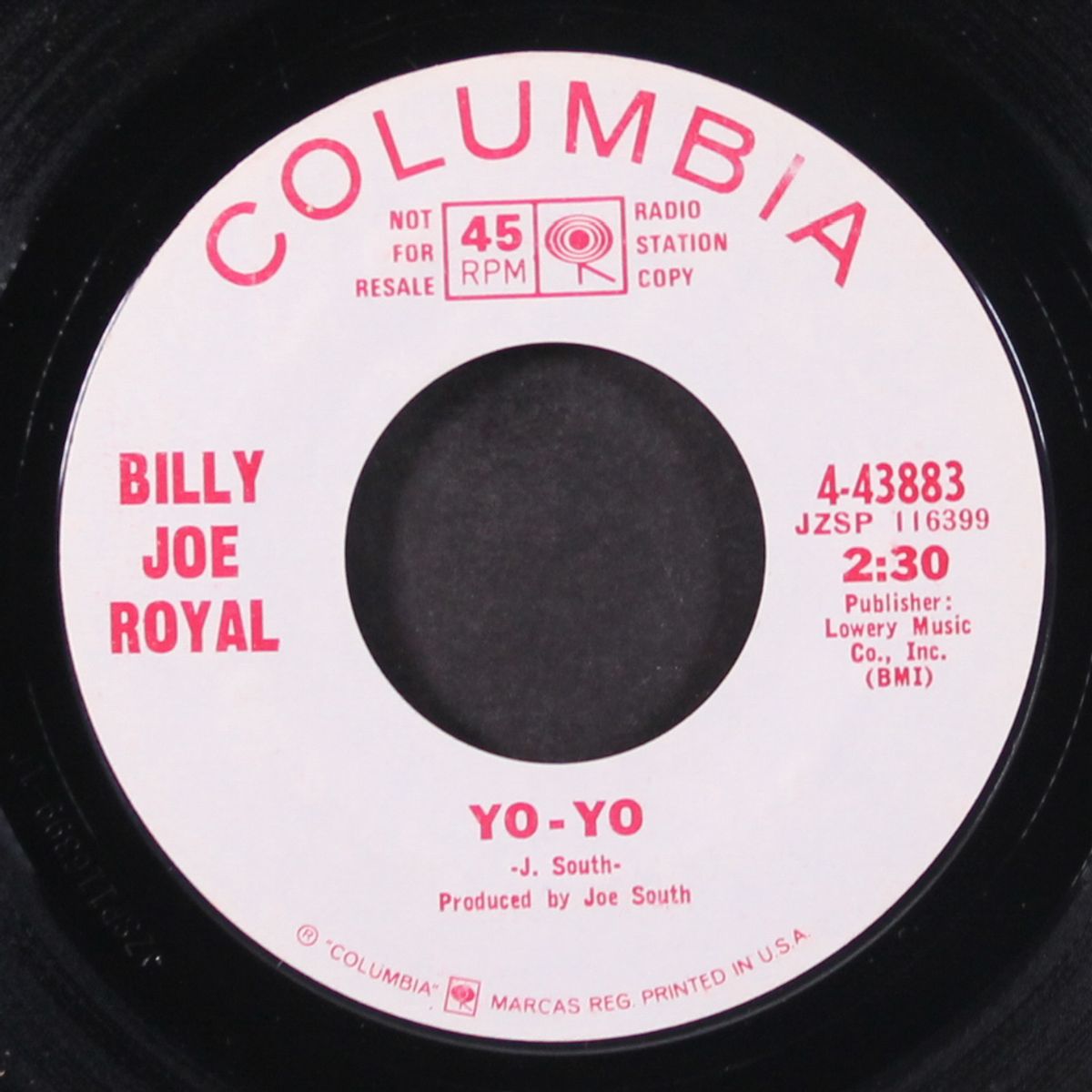 yo-yo / we tried by BILLY JOE ROYAL
