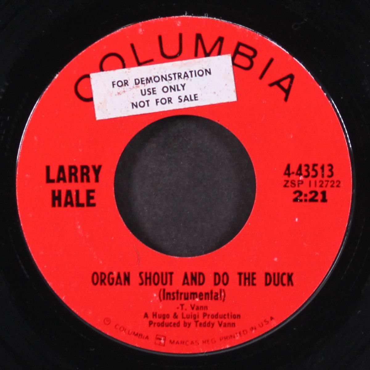 shout and do the duck / organ shout and do the duck by LARRY HALE
