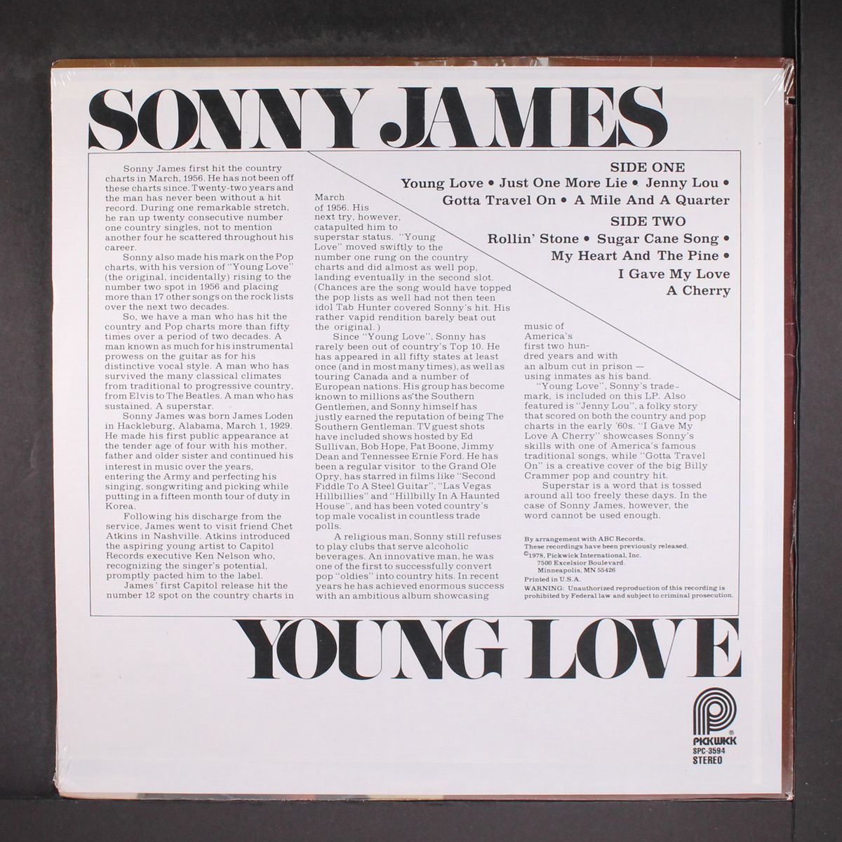 young love by SONNY JAMES