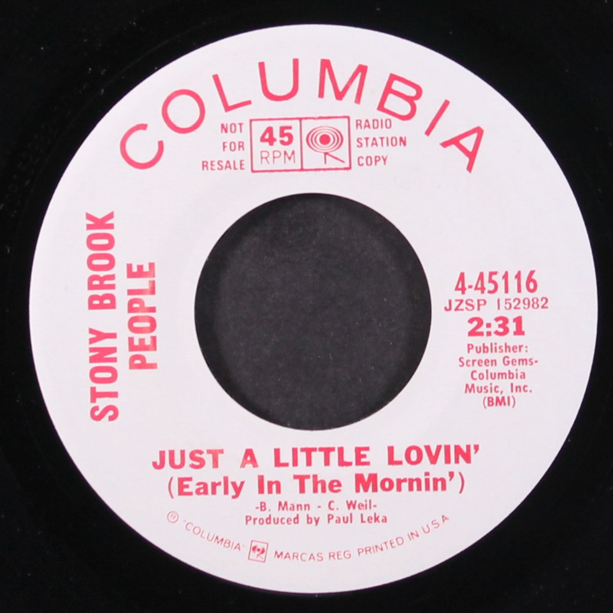 he's back again / just a little lovin' by STONY BROOK PEOPLE