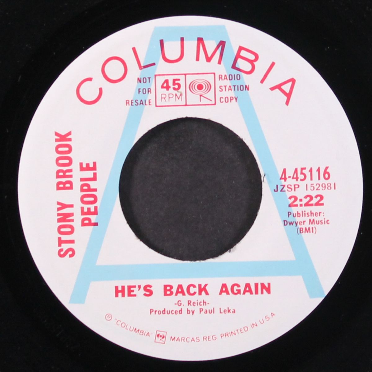 he's back again / just a little lovin' by STONY BROOK PEOPLE