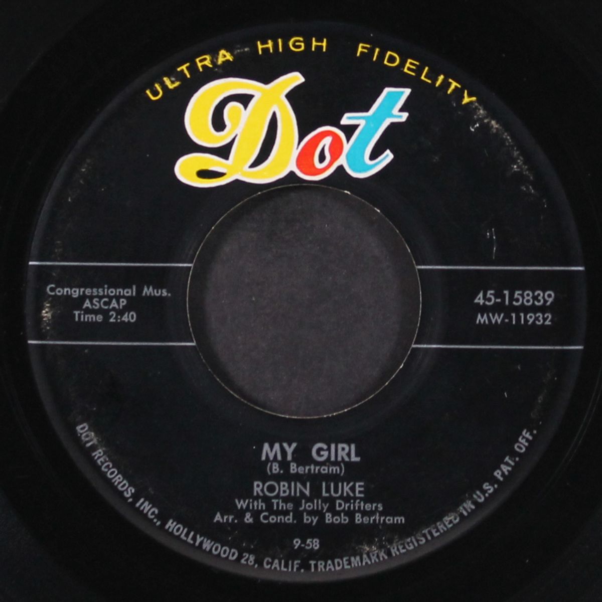 my girl / chicka chicka honey by ROBIN LUKE