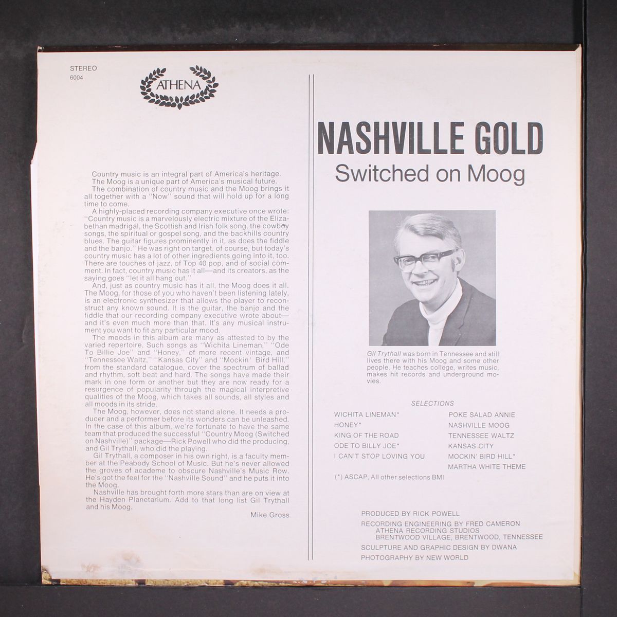 nashville gold, switched on moog by GIL TRYTHALL