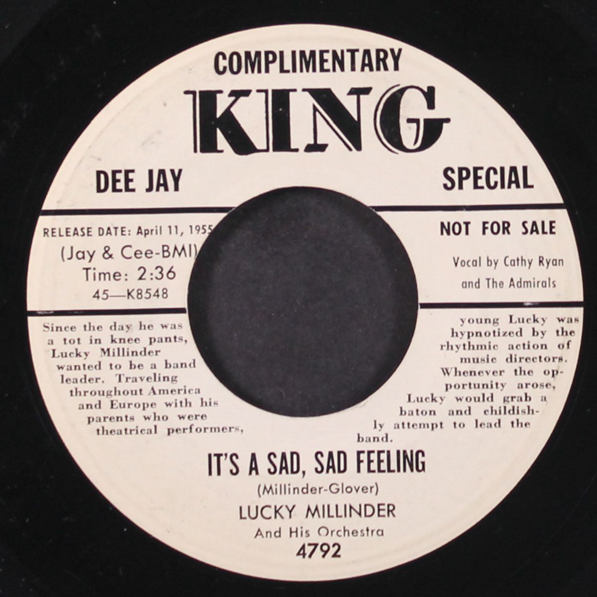 it's a sad, sad feeling / ow! by LUCKY MILLINDER