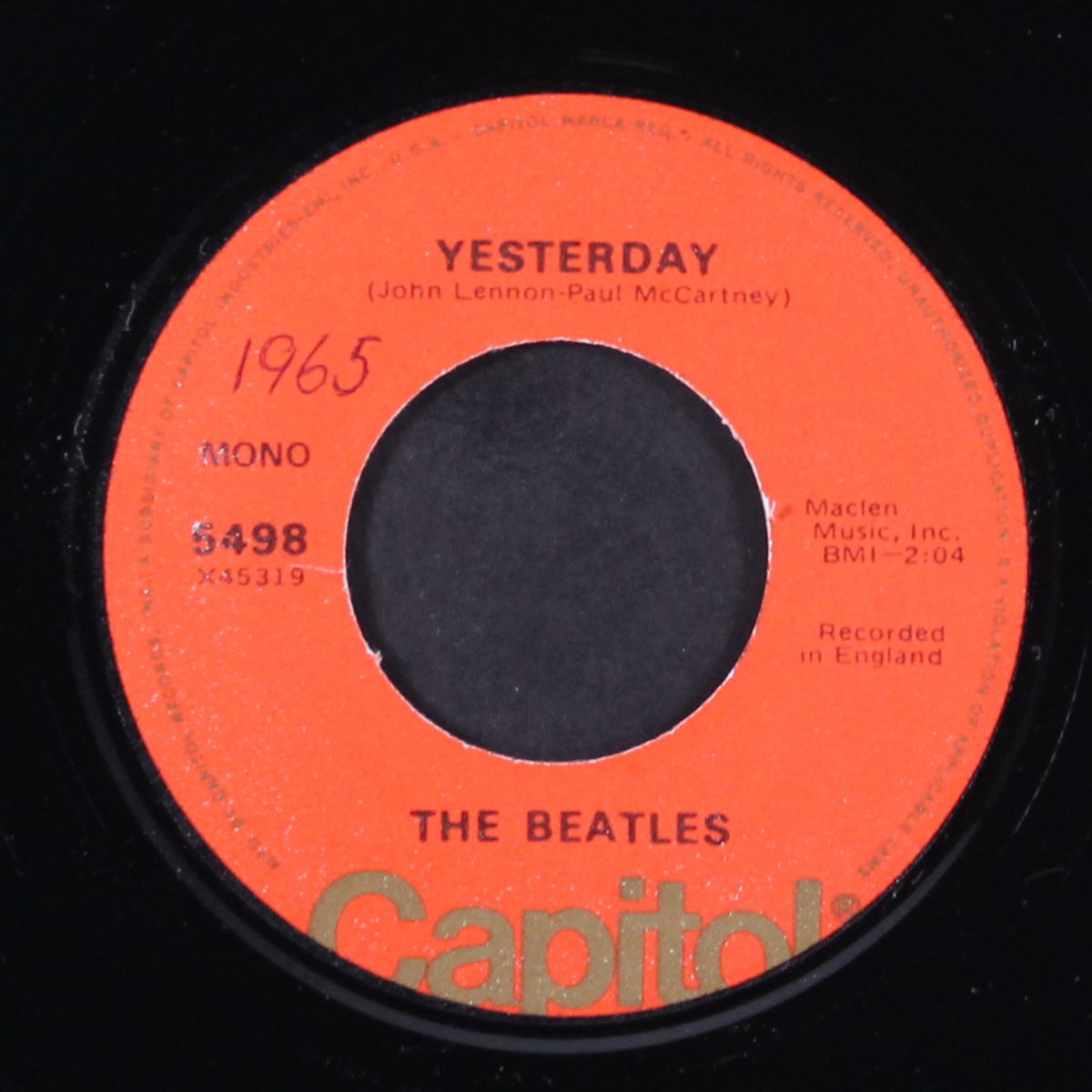 yesterday / act naturally by BEATLES