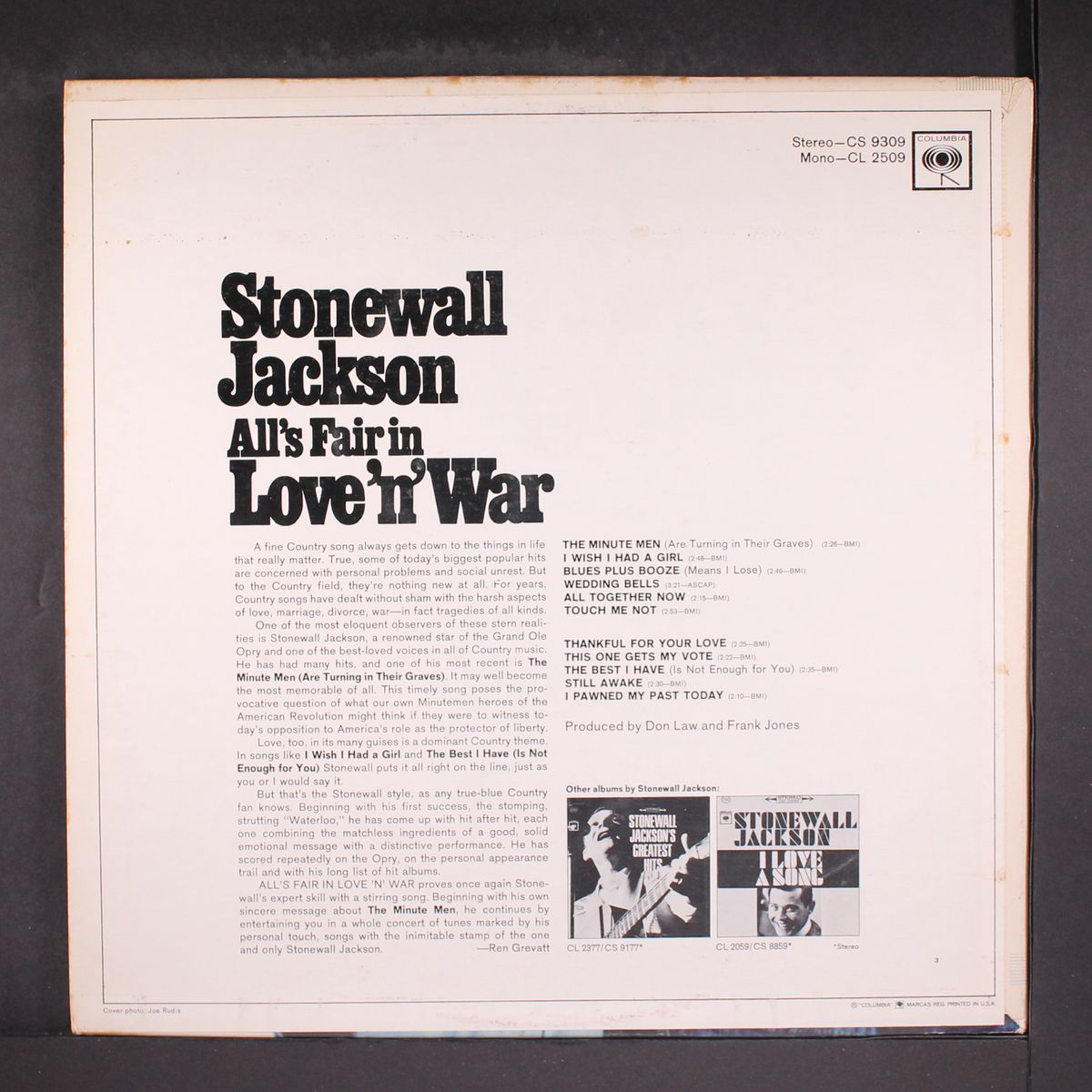 all's fair in love 'n' war by STONEWALL JACKSON