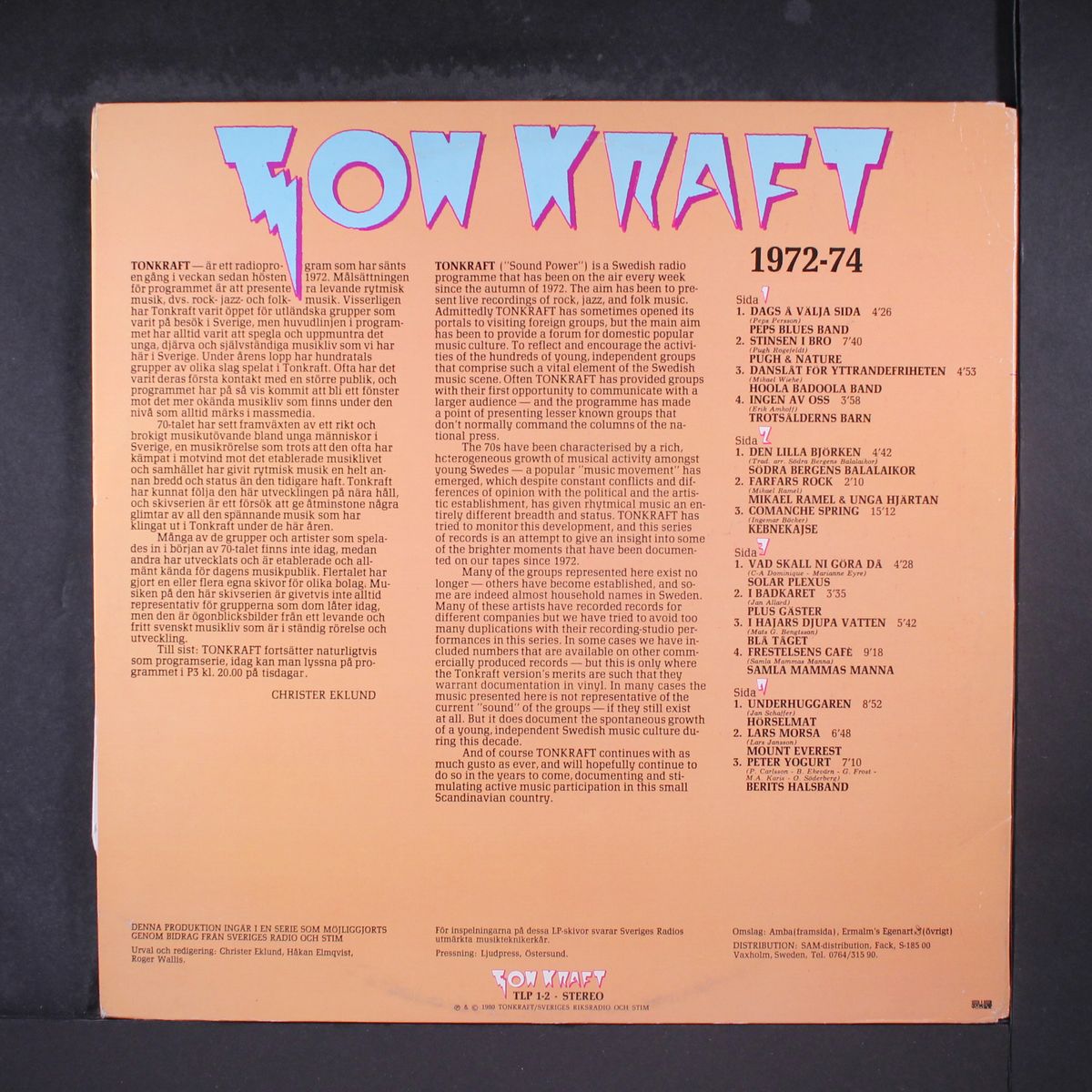ton kraft 1972-74: levande musik fran sverige: live music from sweden by VARIOUS