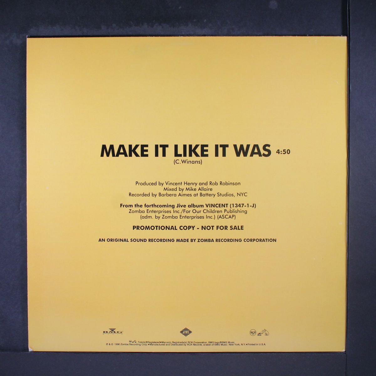 make it like it was by VINCENT HENRY