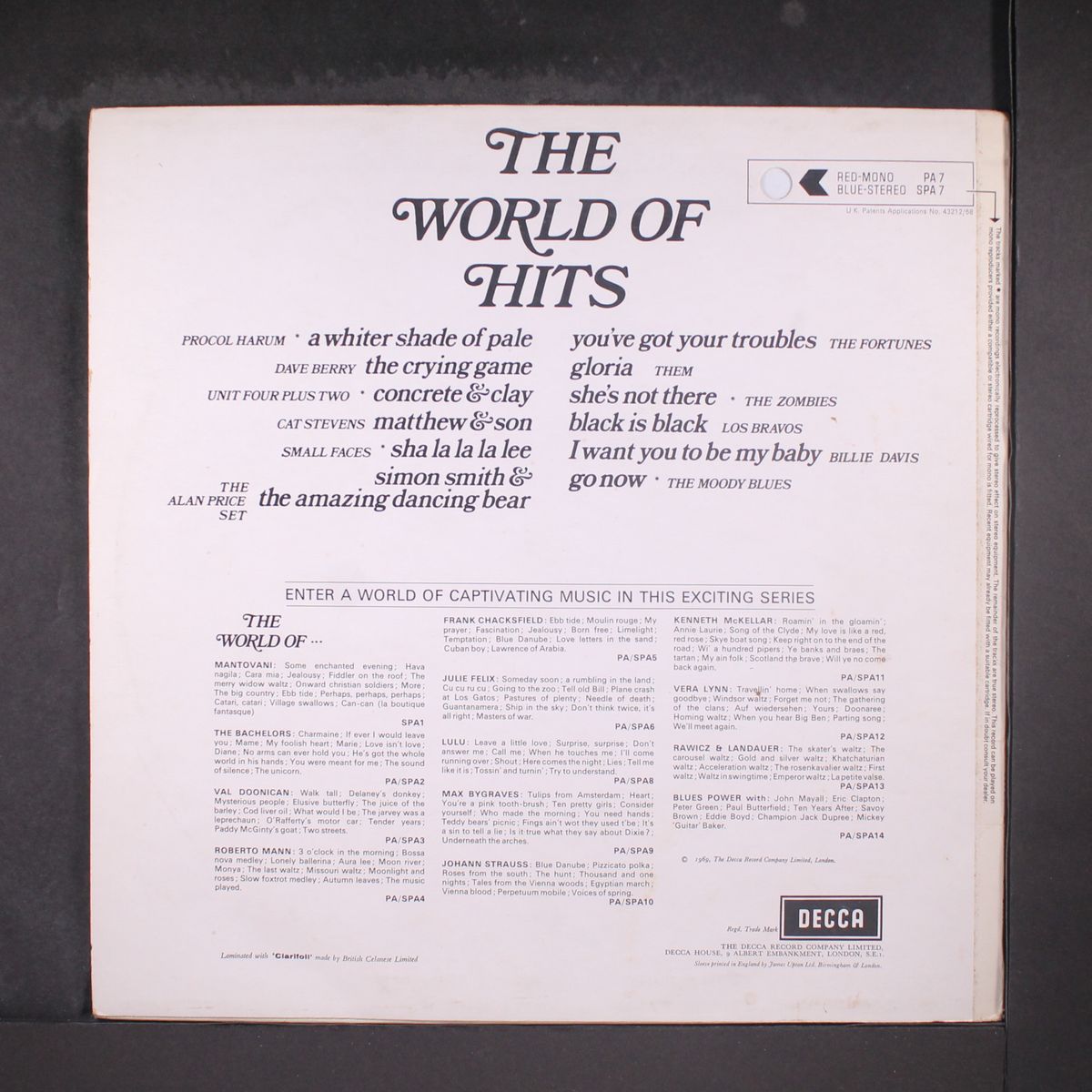 the world of hits- a whiter shade by VARIOUS