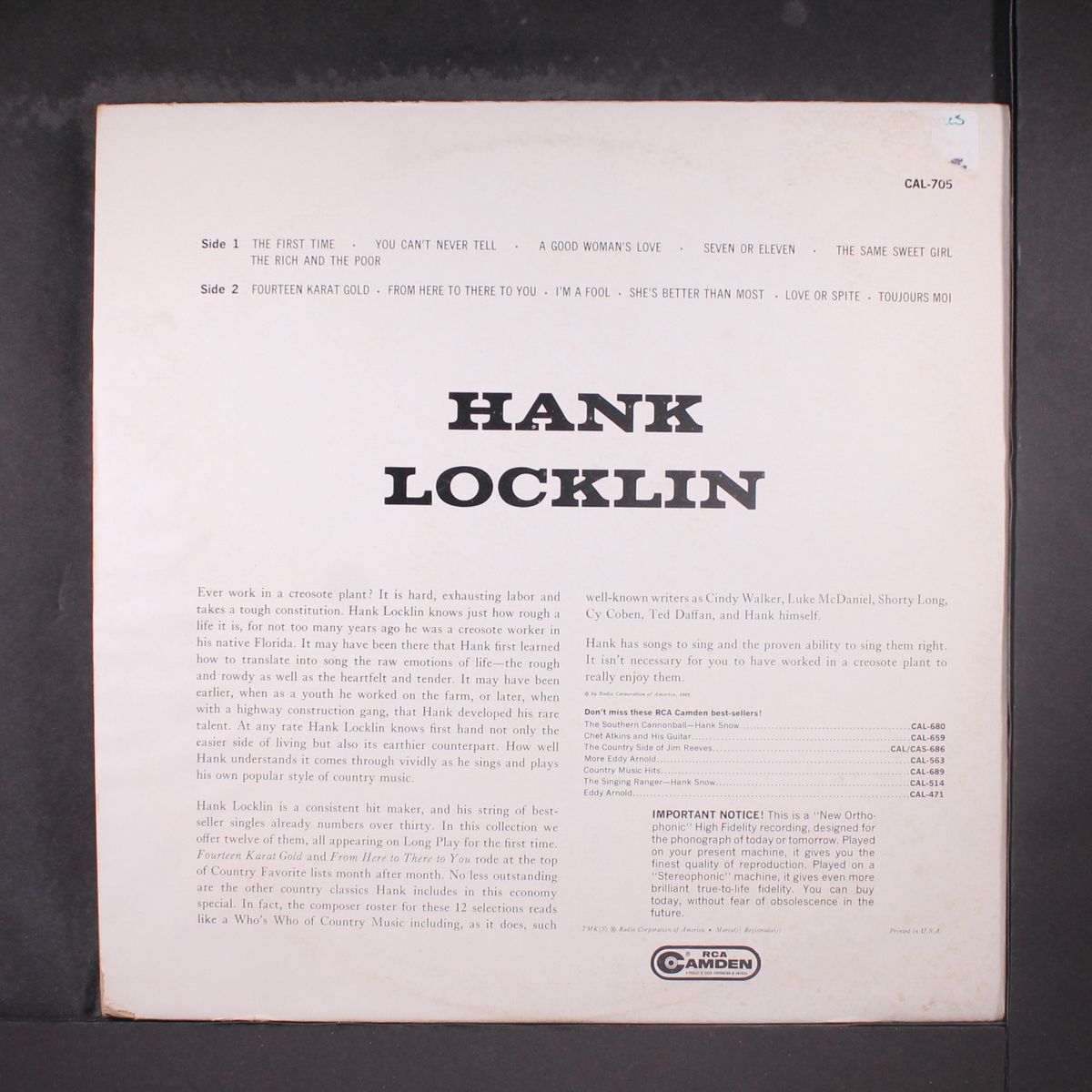 hank locklin by HANK LOCKLIN