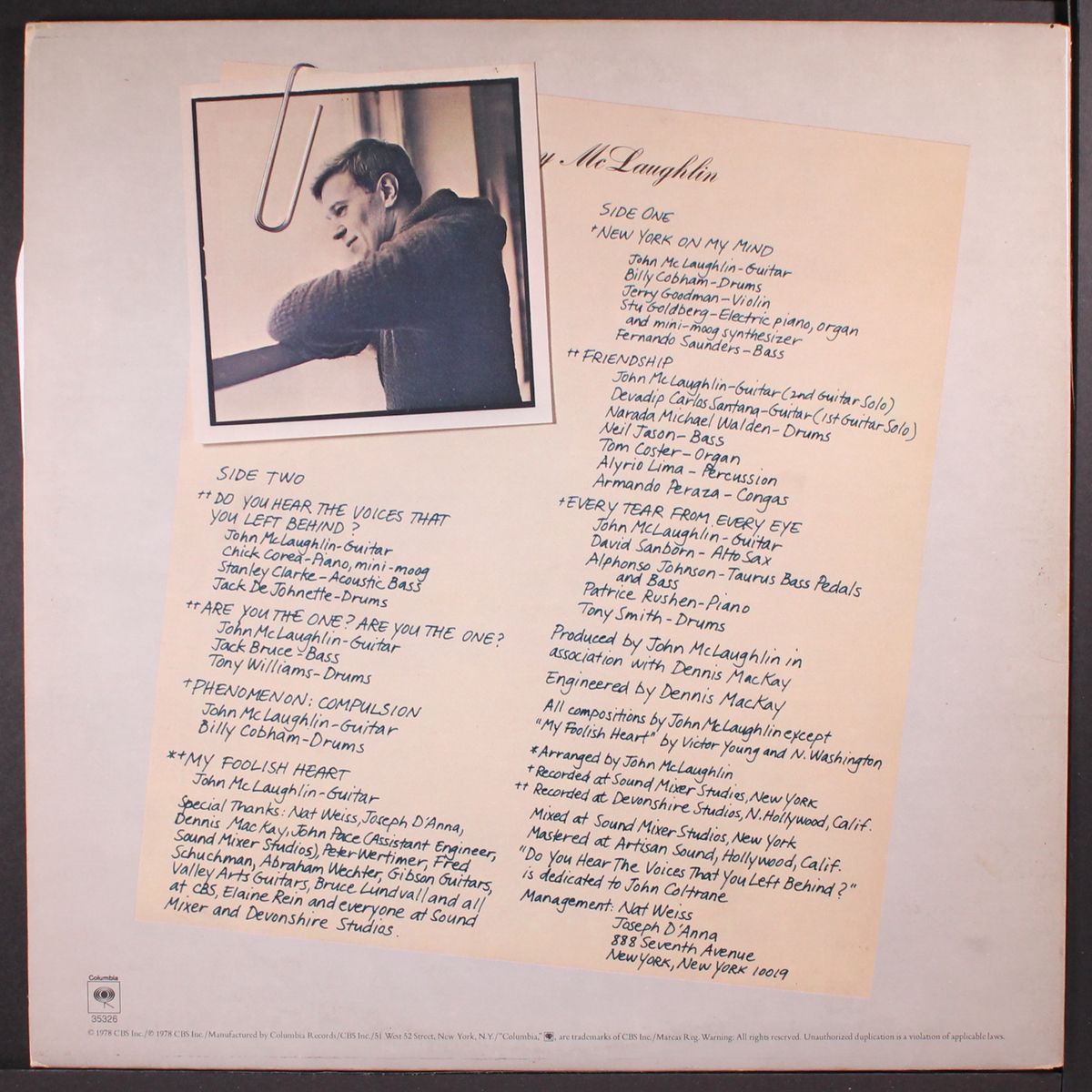 electric guitarist by JOHN MCLAUGHLIN