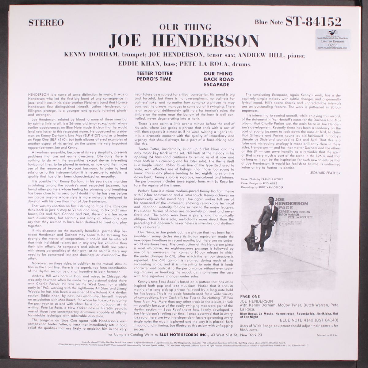 our thing by JOE HENDERSON