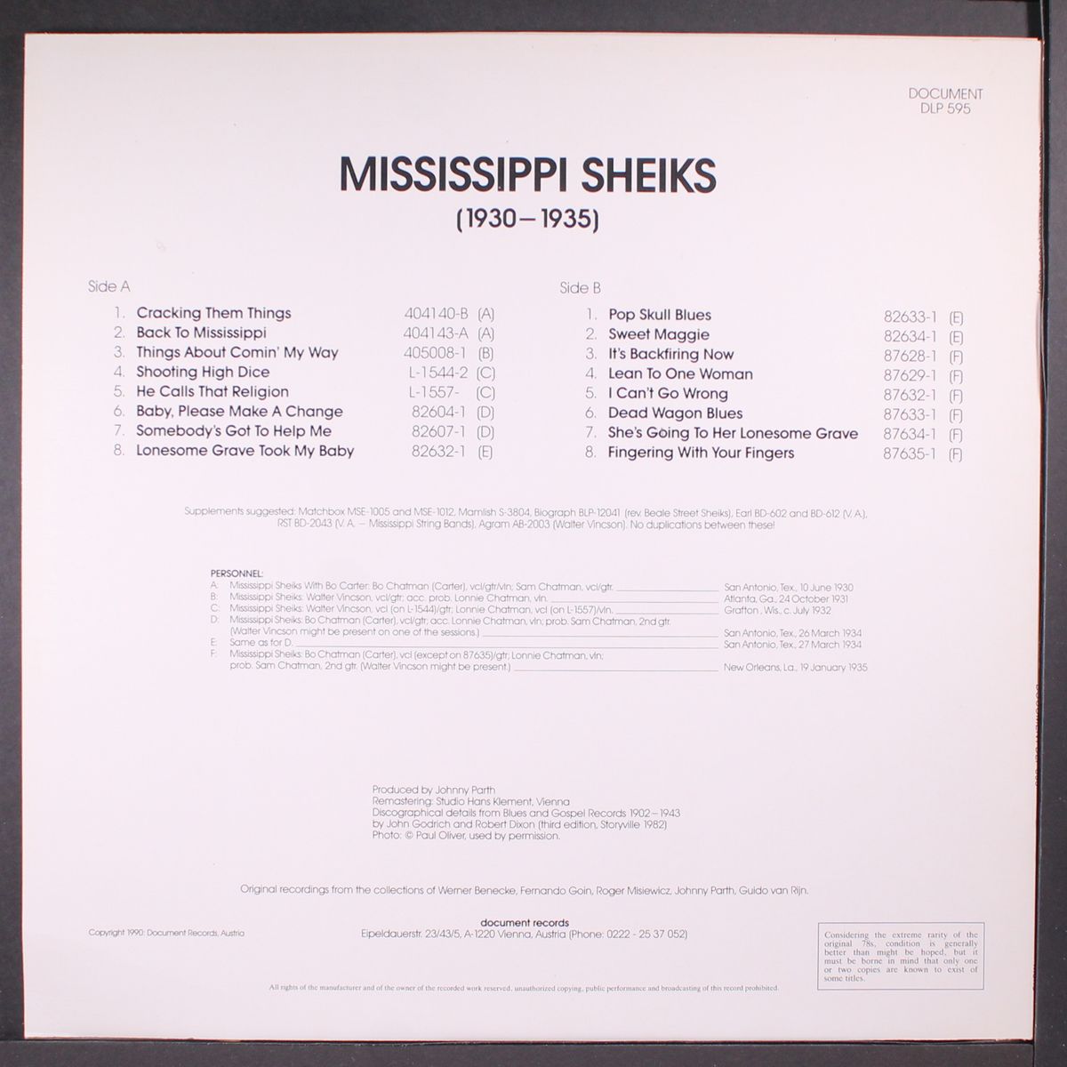 1929-1935 by MISSISSIPPI SHEIKS