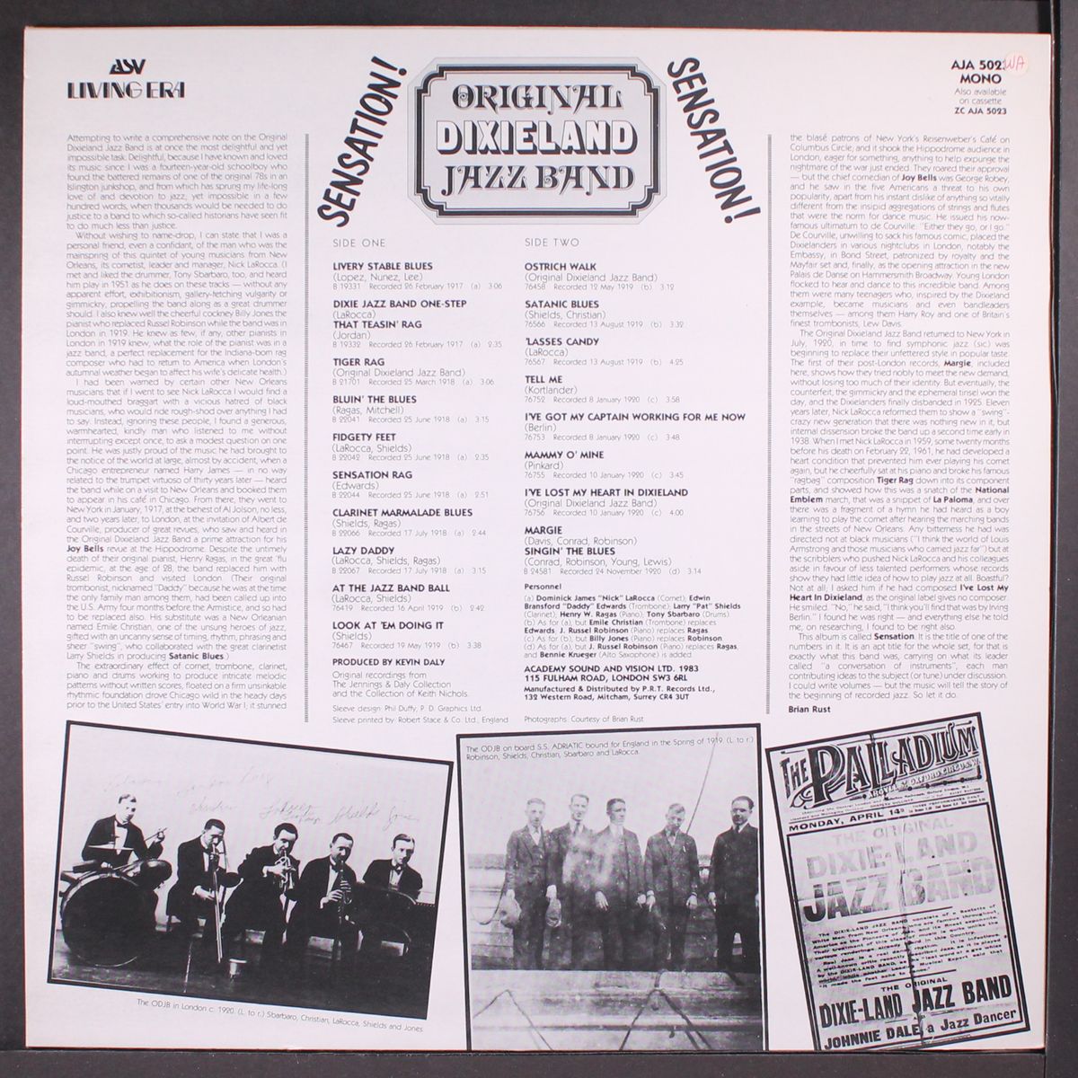 sensation! by ORIGINAL DIXIELAND JAZZ BAND