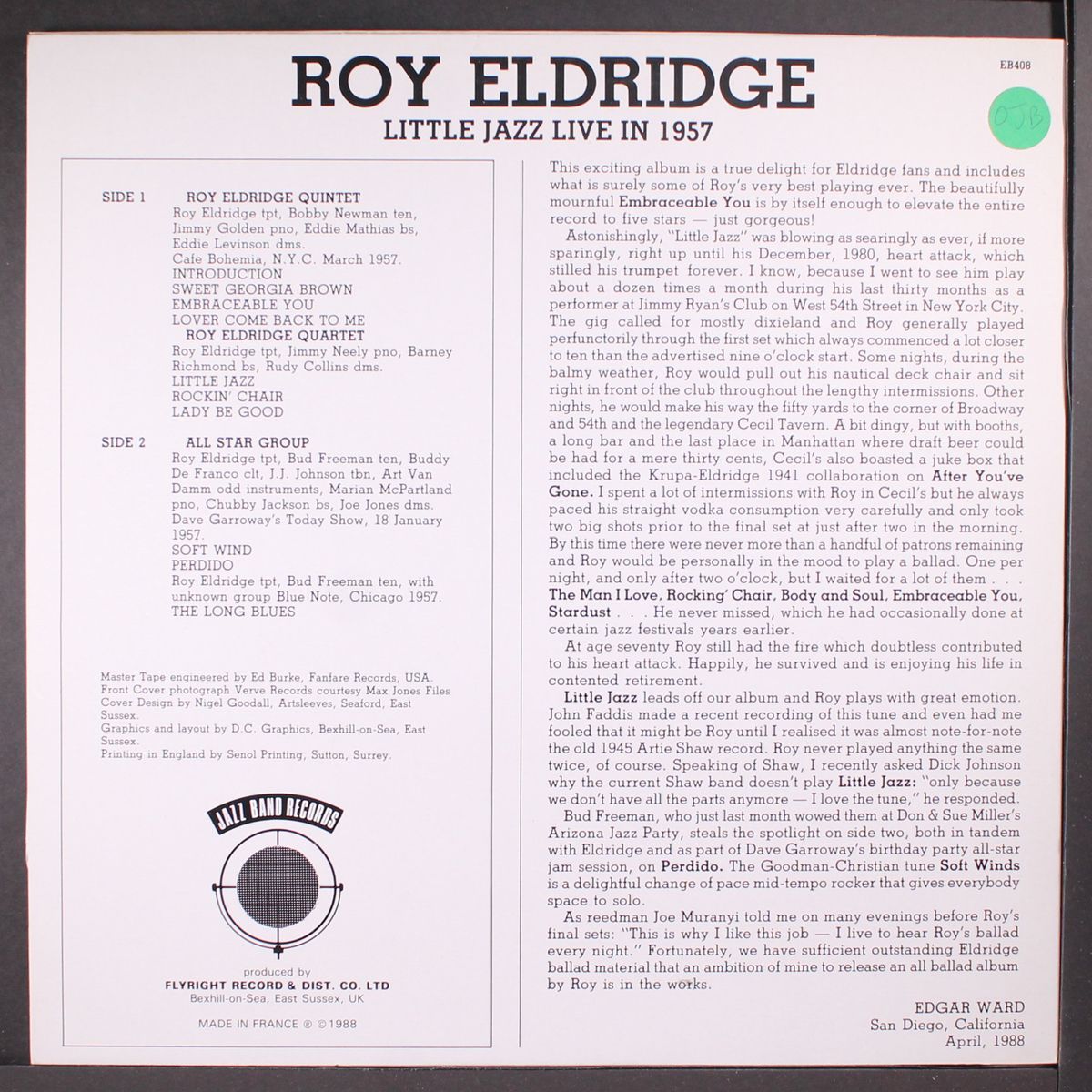 little jazz live in 1957 by ROY ELDRIDGE