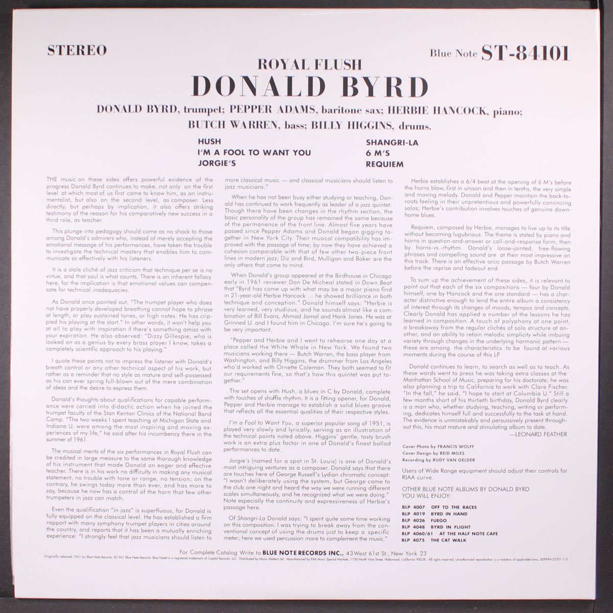 royal flush by DONALD BYRD