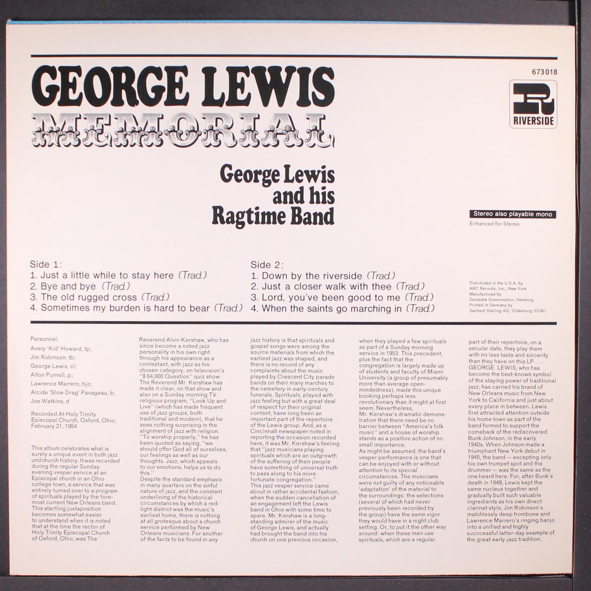 memorial by GEORGE LEWIS
