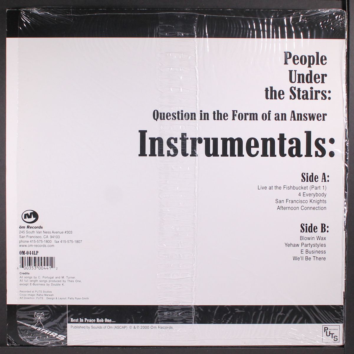 question in the form of an answer - instrumentals by PEOPLE UNDER THE STAIRS