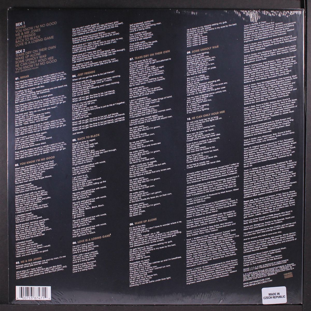 back to black by AMY WINEHOUSE