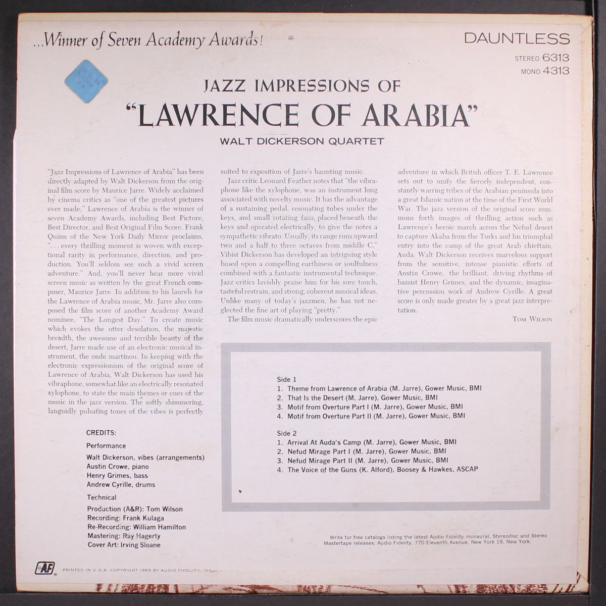 jazz impressions lawrence of arabia by WALT DICKERSON