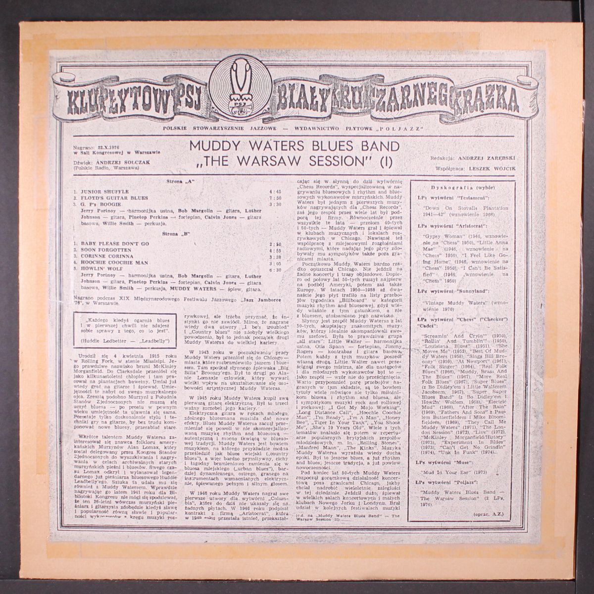 the warsaw session, vol. 1 by MUDDY WATERS