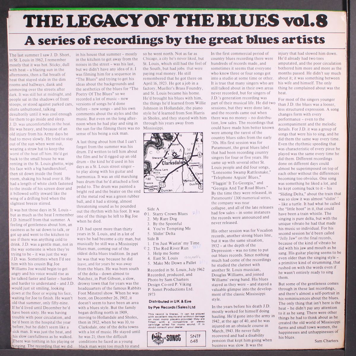 legacy of the blues, vol. 8 by J.D. SHORT