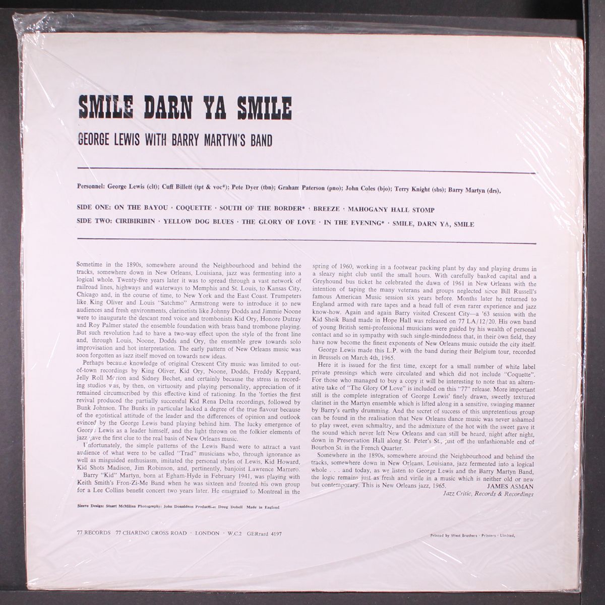 smile darn ya smile by GEORGE LEWIS
