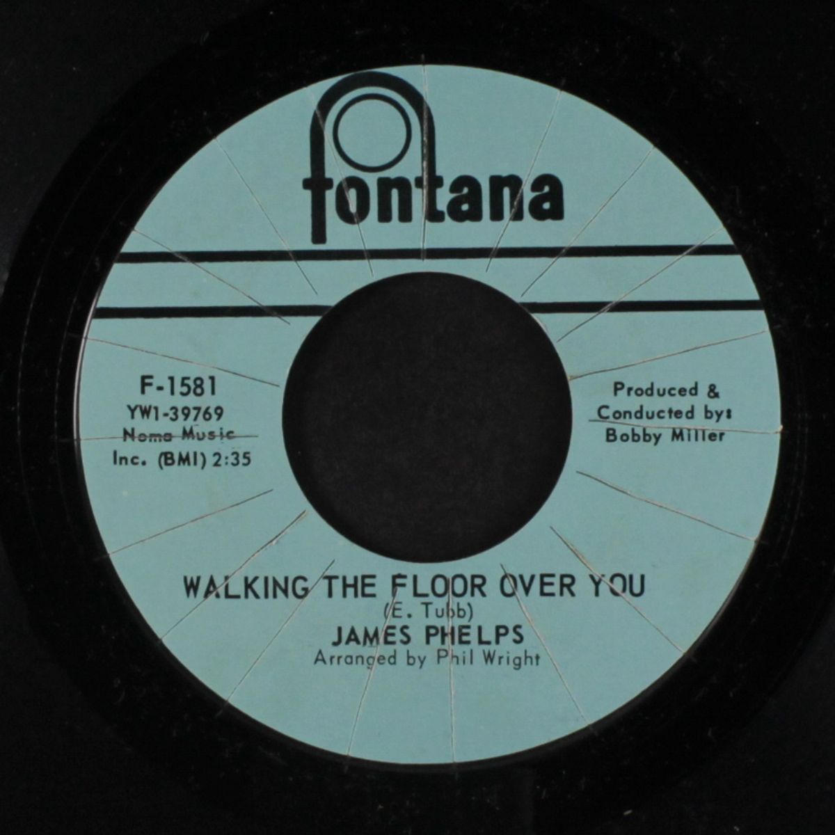 don't be a cry baby / walking the floor over you by JAMES PHELPS