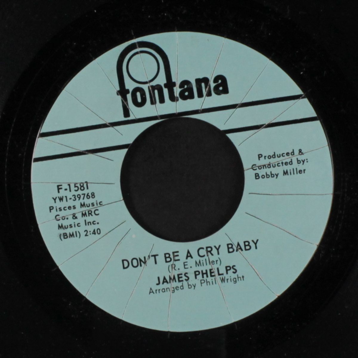 don't be a cry baby / walking the floor over you by JAMES PHELPS
