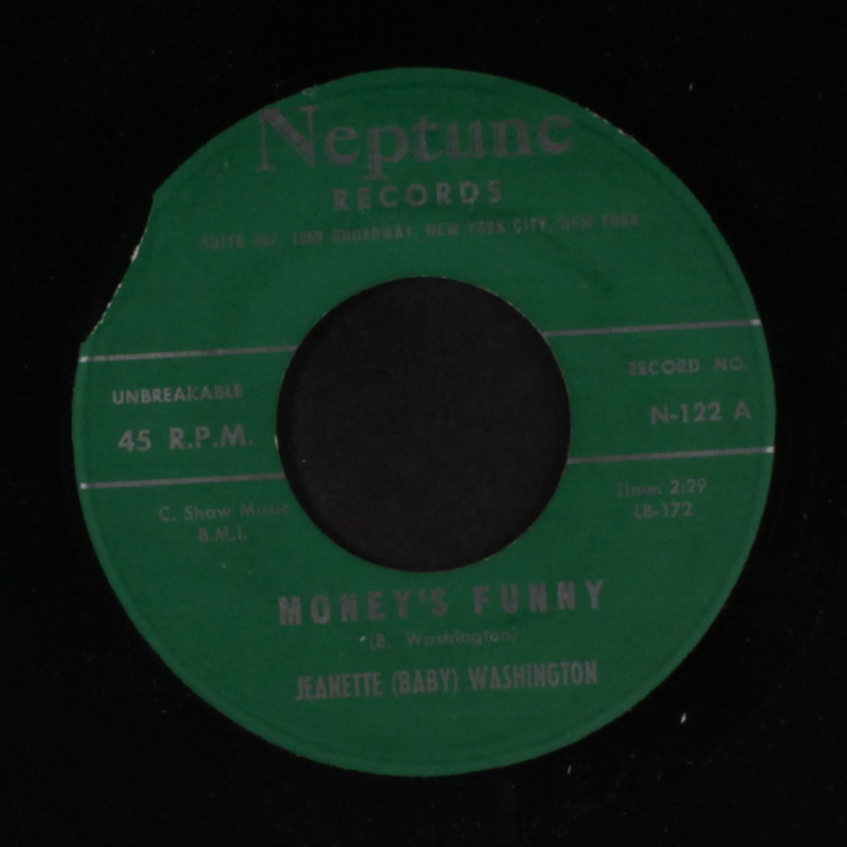 money's funny / nobody cares by JEANETTE BABY WASHINGTON