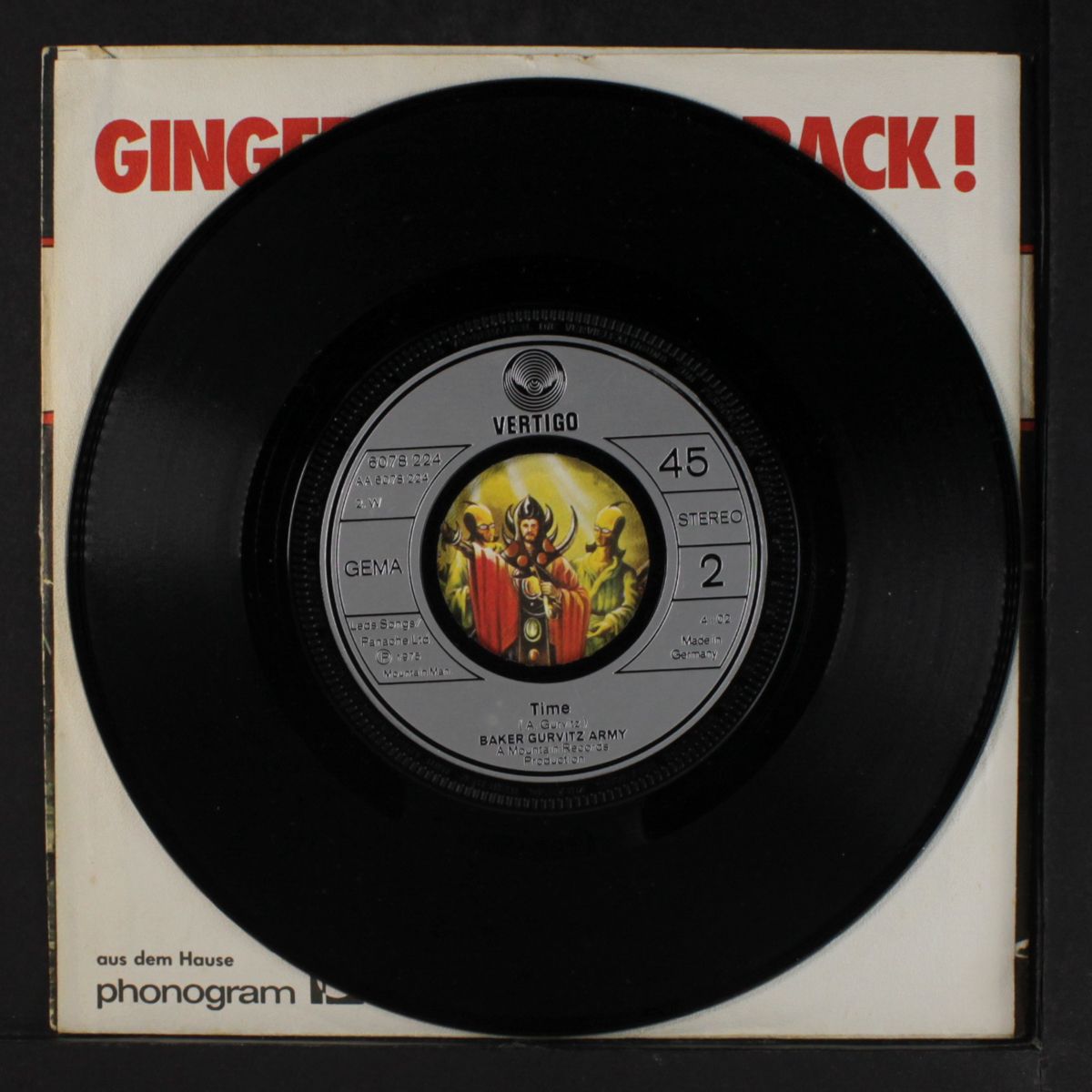 the gambler / time by GINGER BAKER & BAKER GURVITZ ARMY