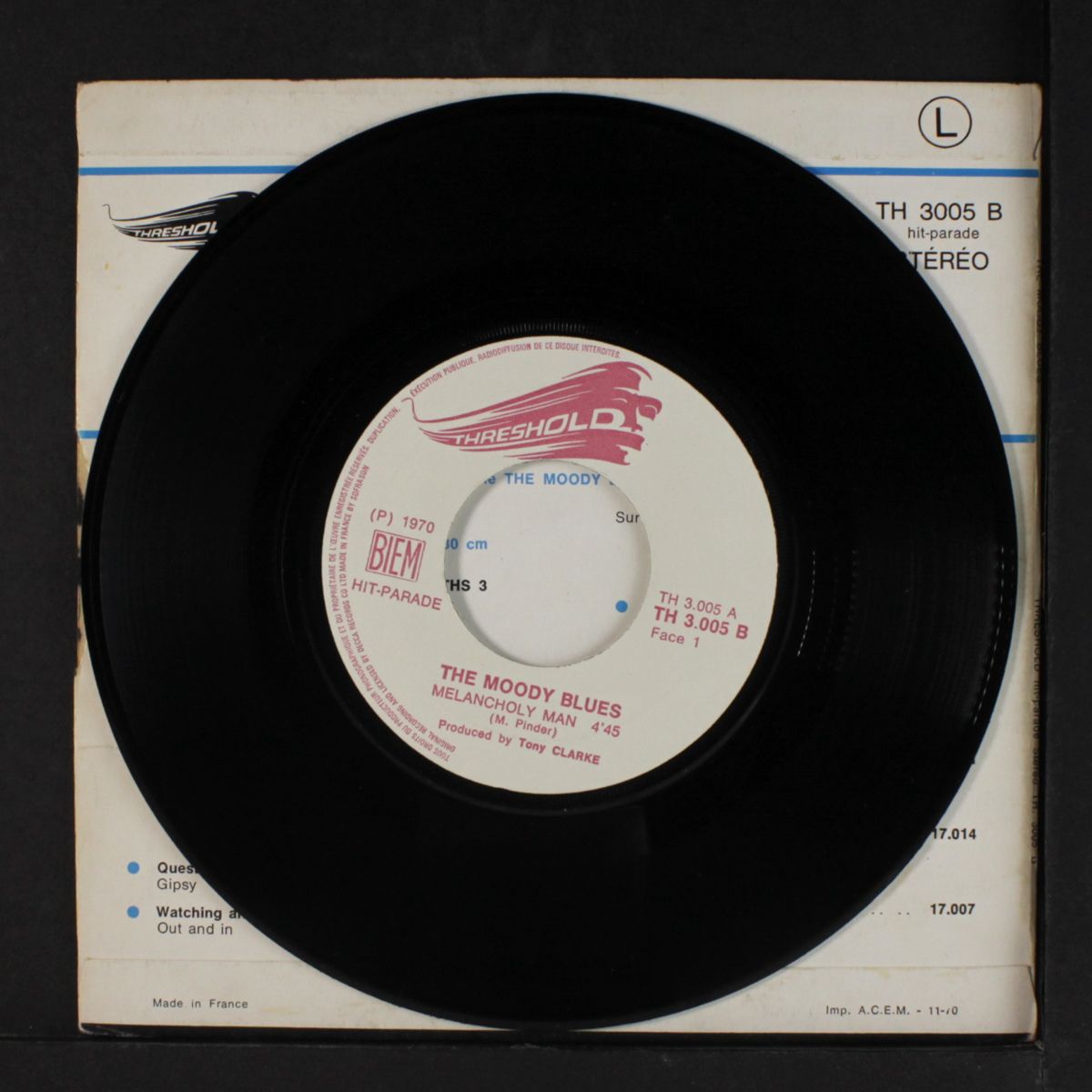 melancholy man / candle of life by MOODY BLUES