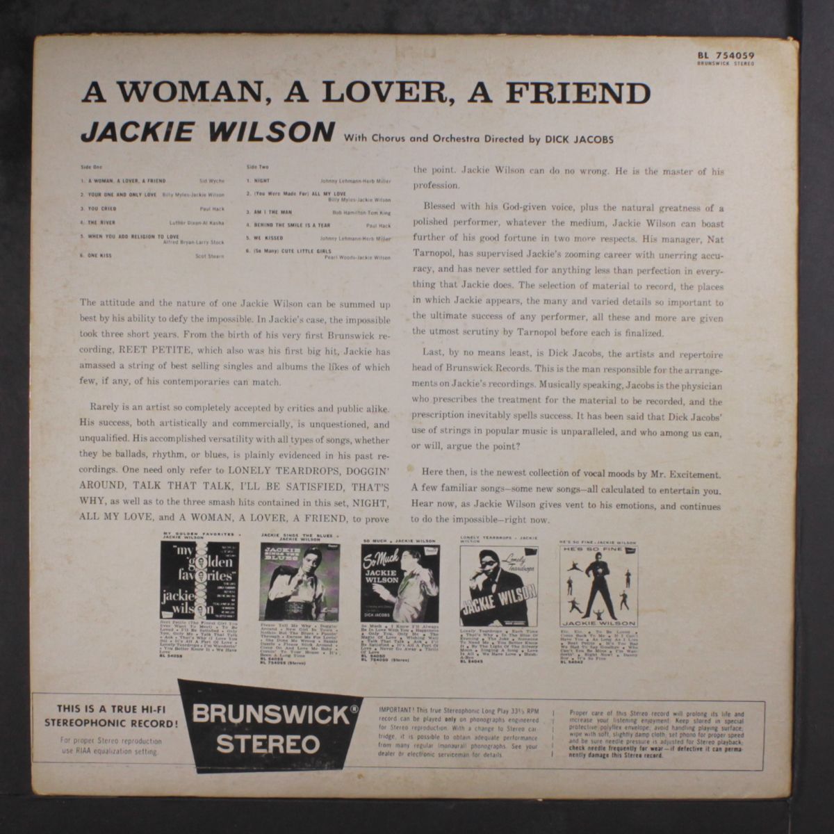 a woman, a lover, a friend by JACKIE WILSON