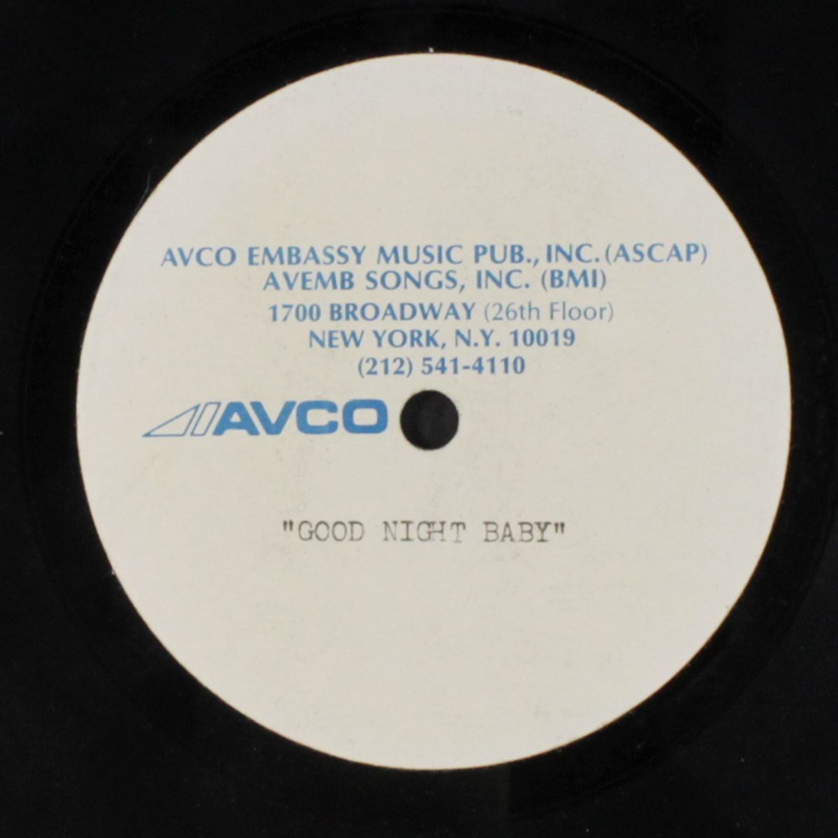 good night baby / blank by VAN MCCOY