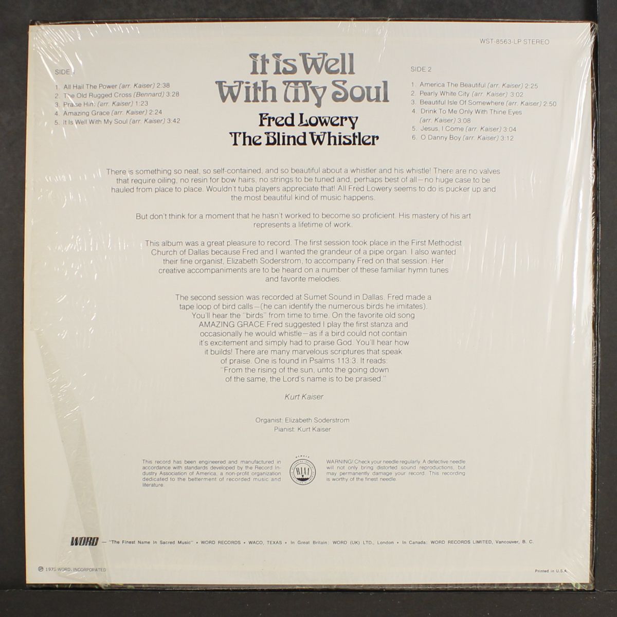 it is well with my soul by FRED LOWERY