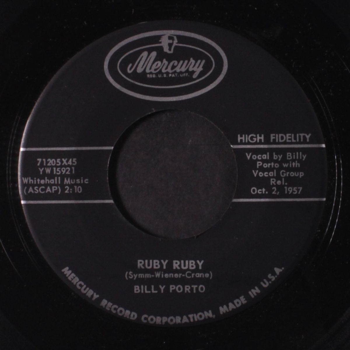 ruby ruby / foolish dreams by BILLY PORTO & GROUP