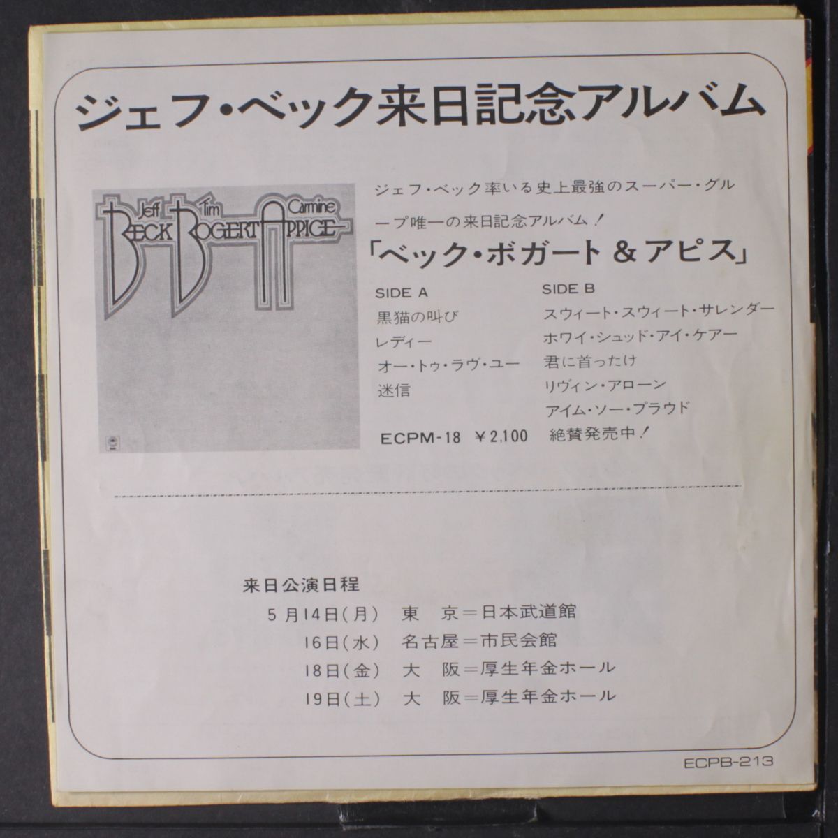 black cat moan by BECK, BOGERT & APPICE