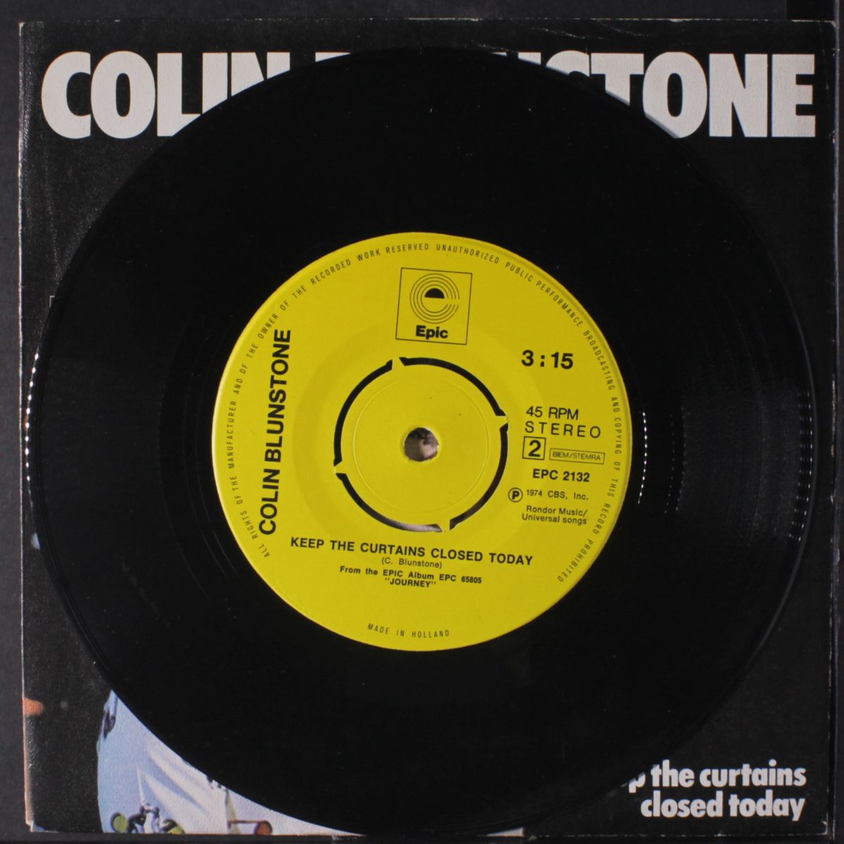 weak for you / keep the curtains closed today by COLIN BLUNSTONE