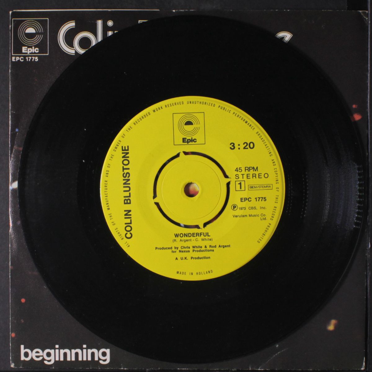 wonderful / beginning by COLIN BLUNSTONE