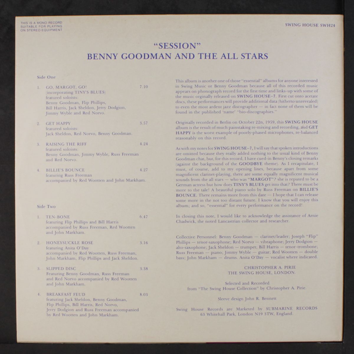 session by BENNY GOODMAN