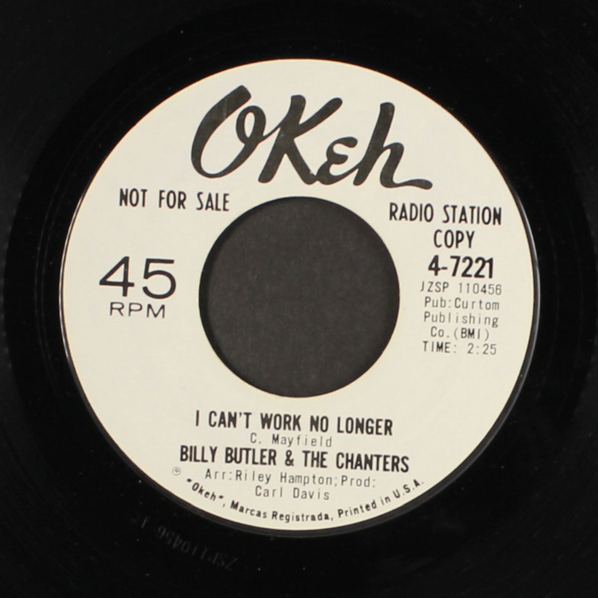 i can't work no longer by BILLY BUTLER & CHANTERS