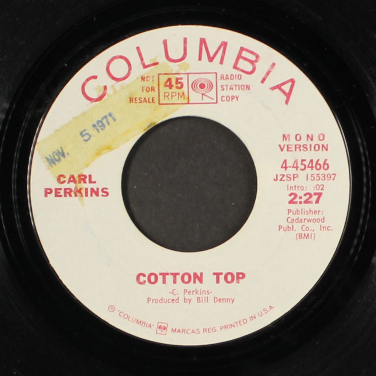 cotton top / mono by CARL PERKINS