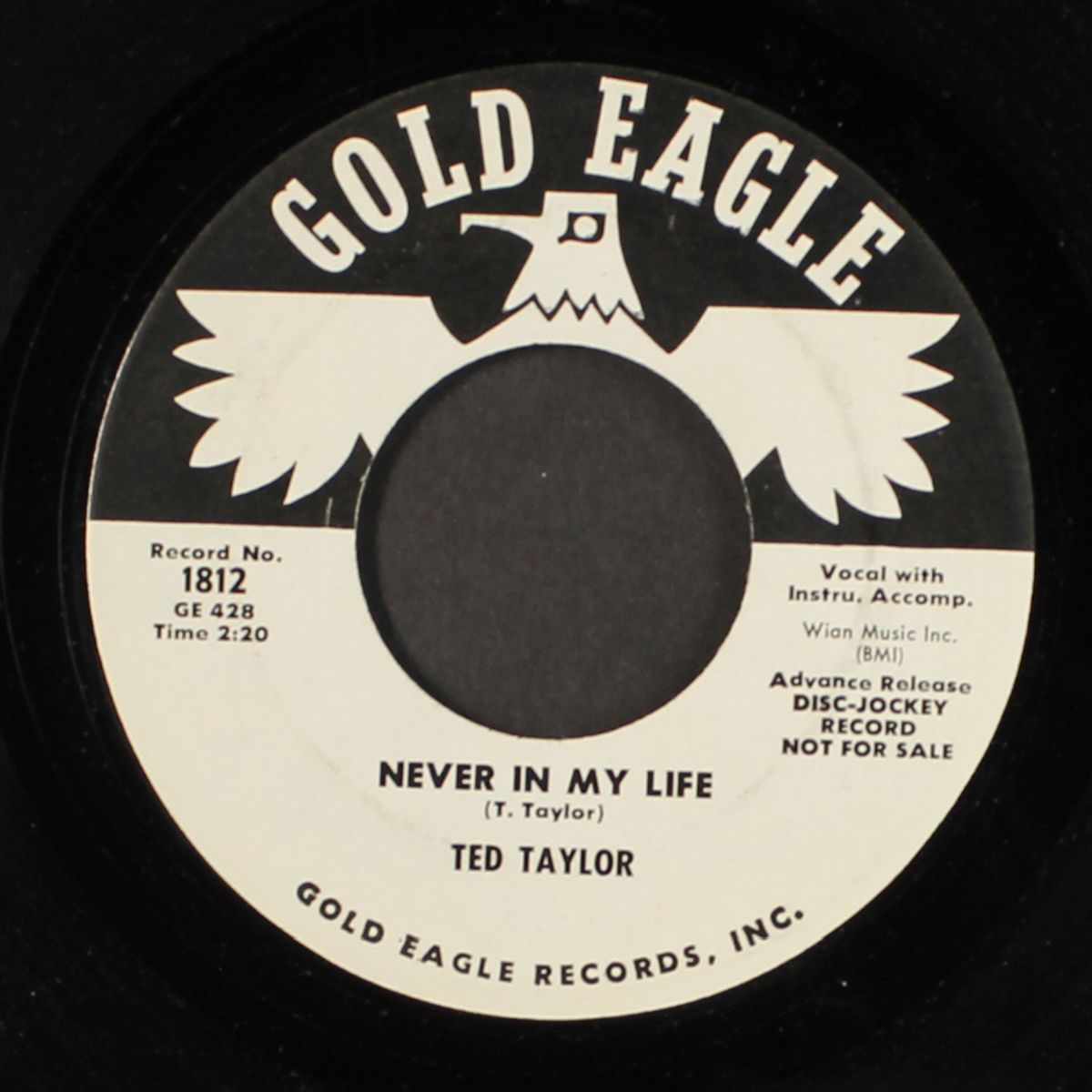never in my life / no matter what you do by TED TAYLOR