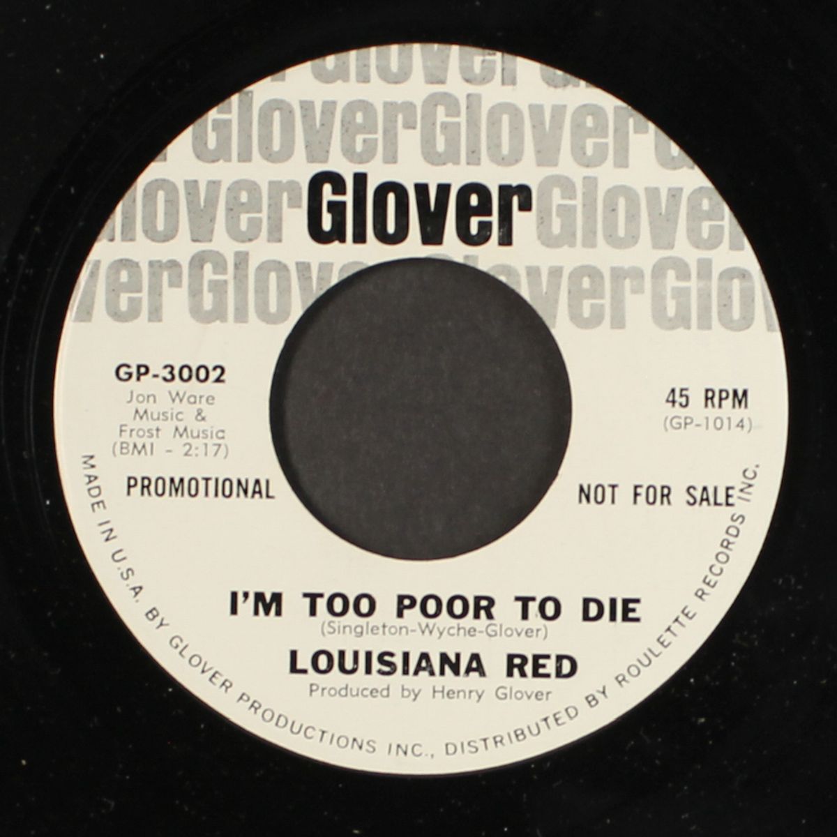 i'm too poor to die / sugar hips by LOUISIANA RED
