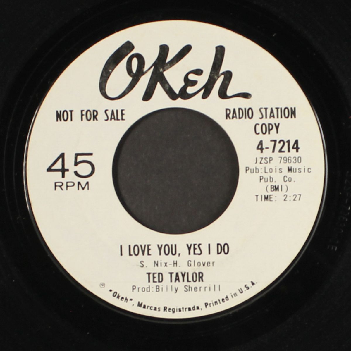 so long, bye bye / i love you, yes i do by TED TAYLOR