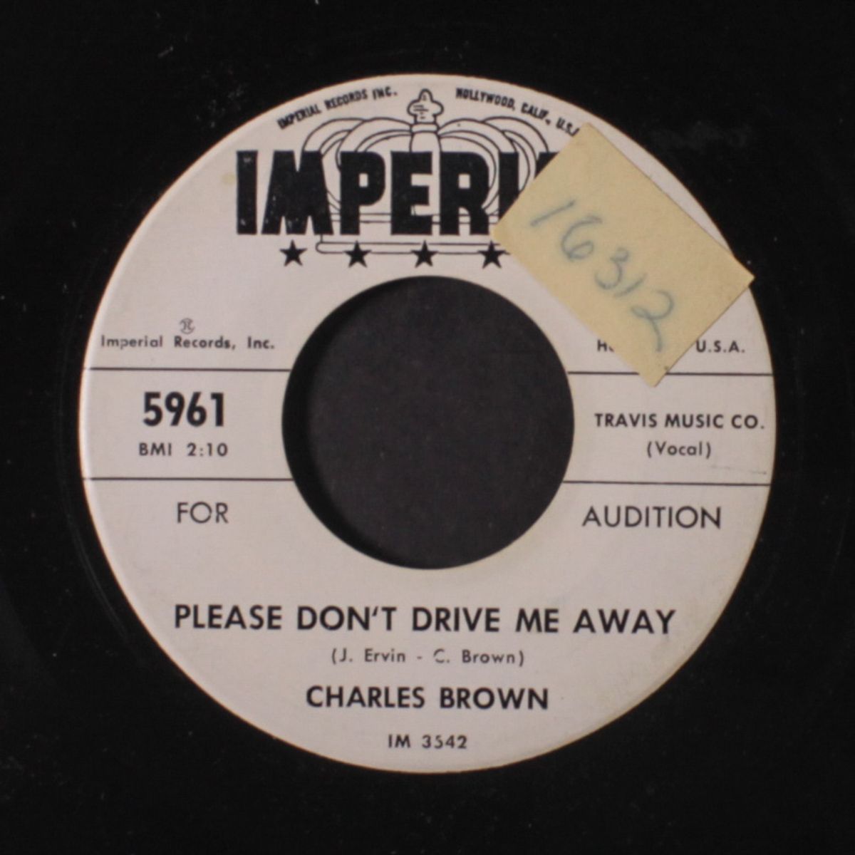 please don't drive me away by CHARLES BROWN